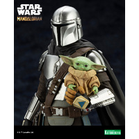 Mandalorian & Grogu With Beskar Staff